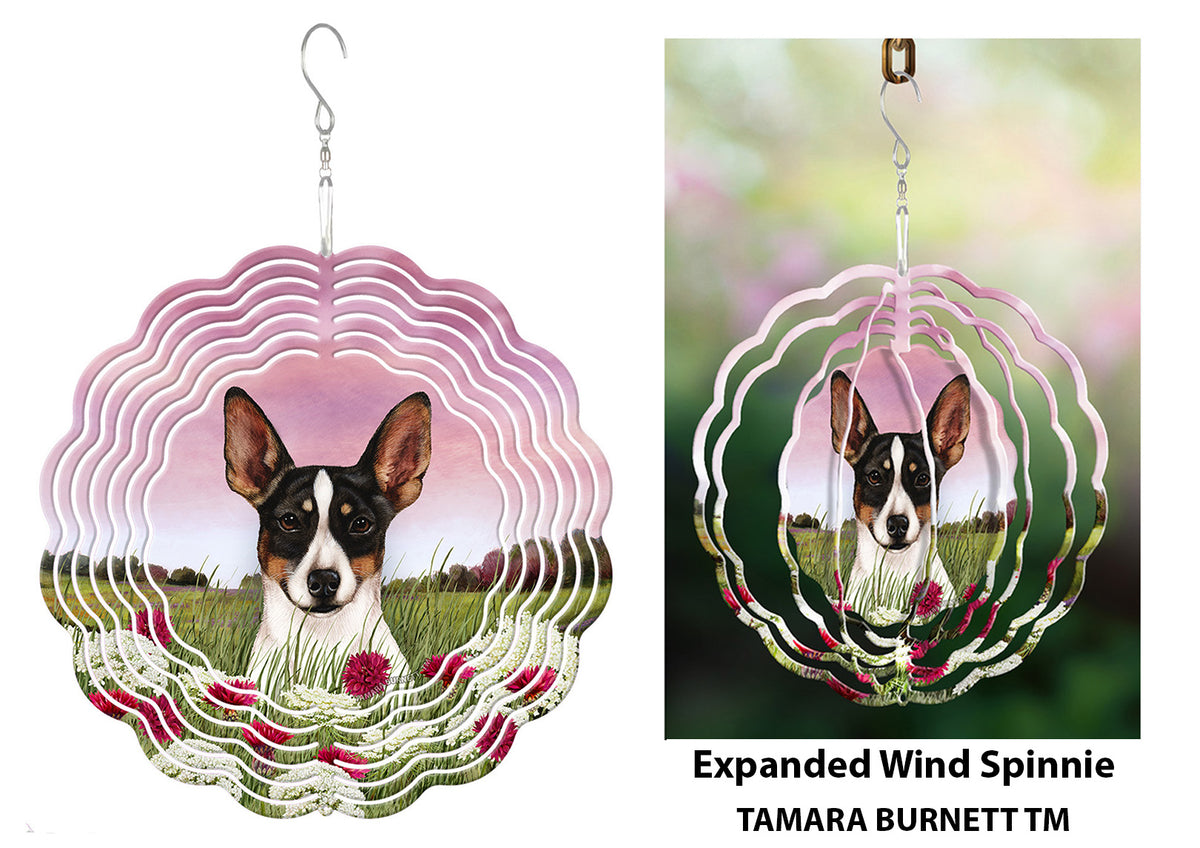 Rat Terrier Tri Cropped Wind Spinner