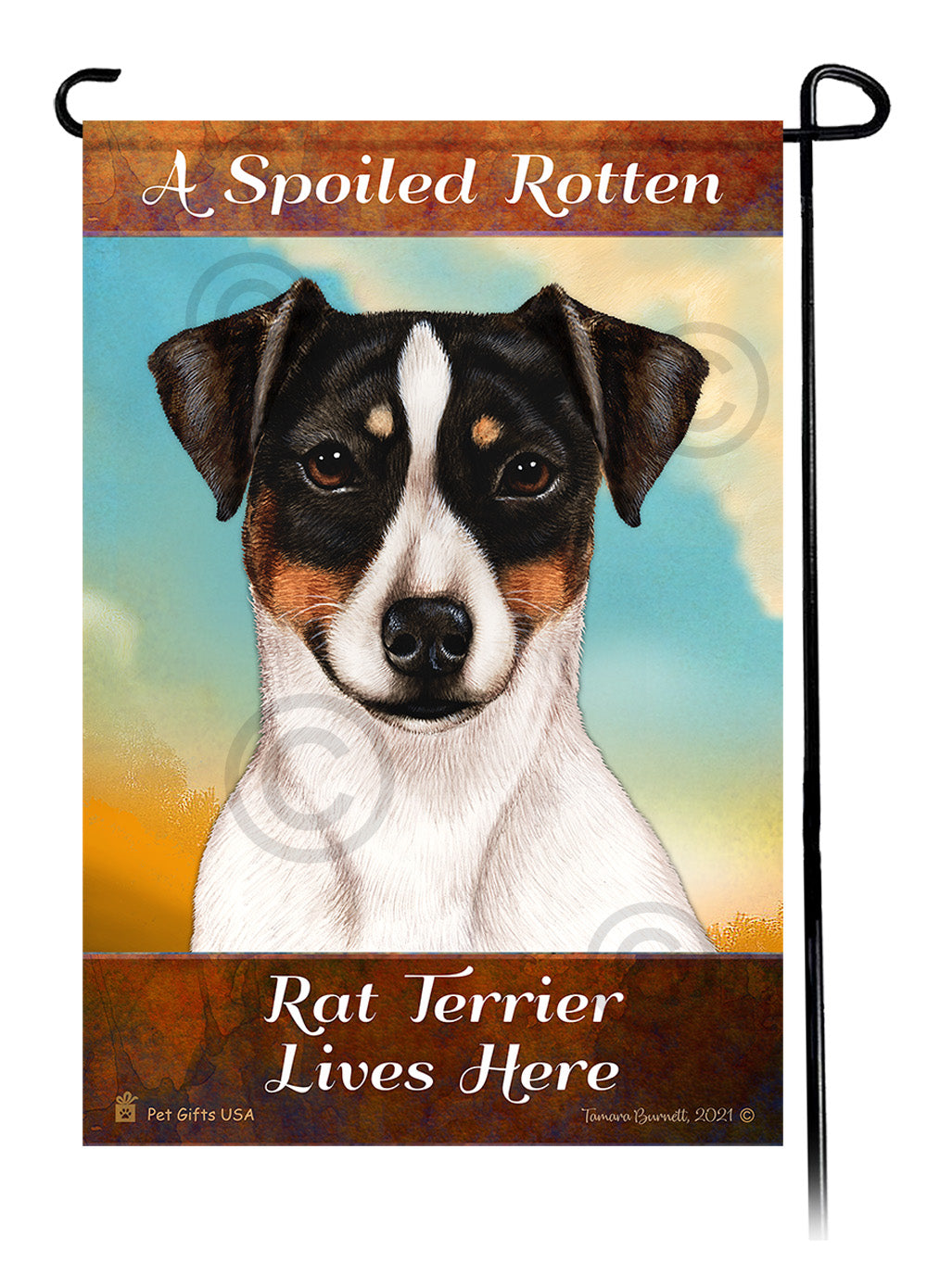 Rat Terrier Spoiled Rotten - Garden Flag