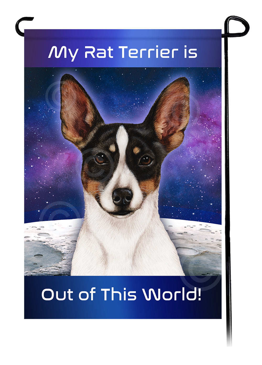 Rat Terrier Out Of This World - Garden Flag