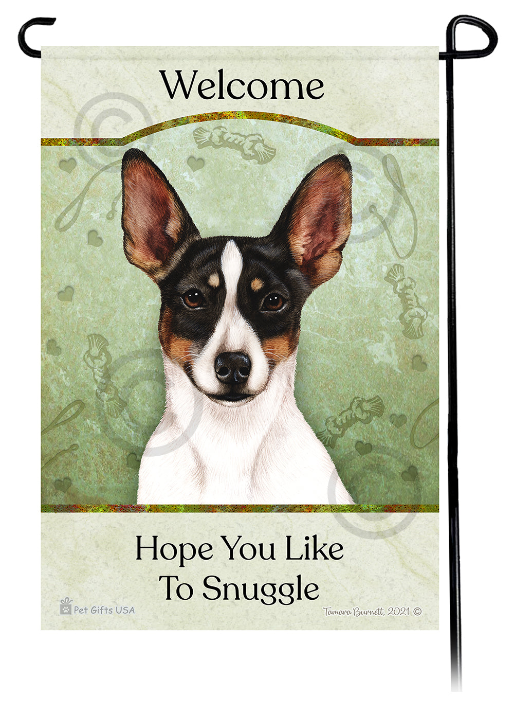Rat Terrier Hope You Like To Snuggle - Garden Flag