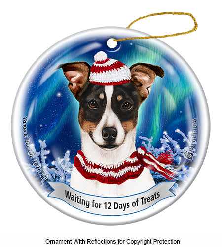 Rat Terrier Tipped Tri-Color Ornament