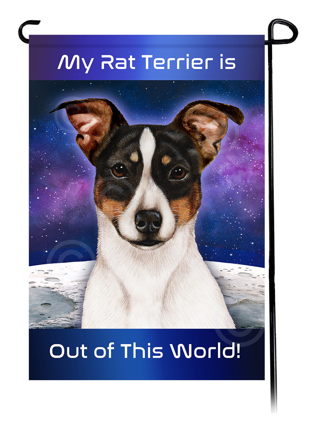 Rat Terrier Out Of This World - Garden Flag