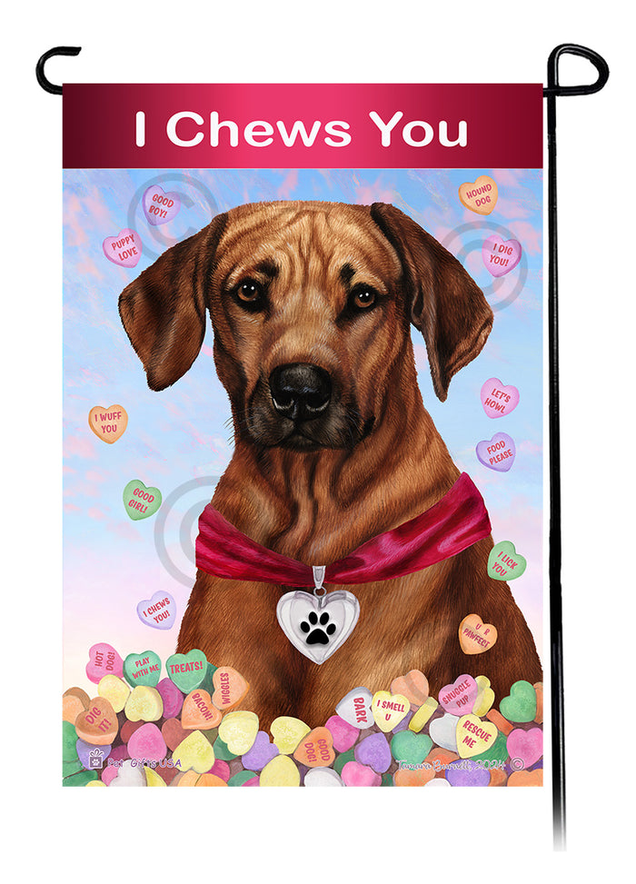 Rhodesian Ridgeback Valentine Sweetheart Garden Flags