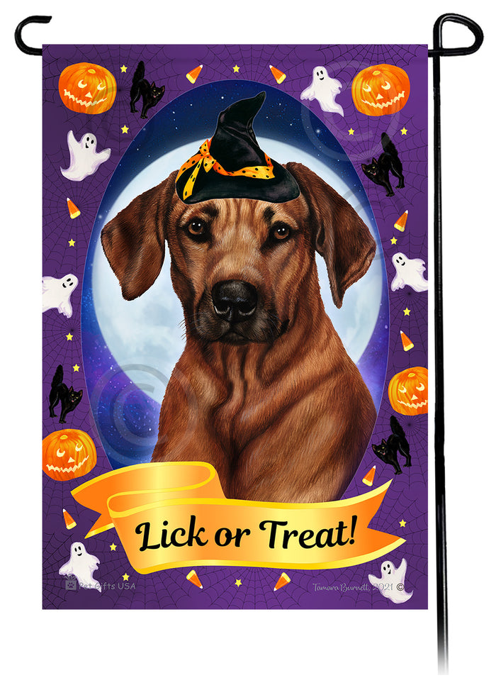 Rhodesian Ridgeback Halloween Howls Garden Flags