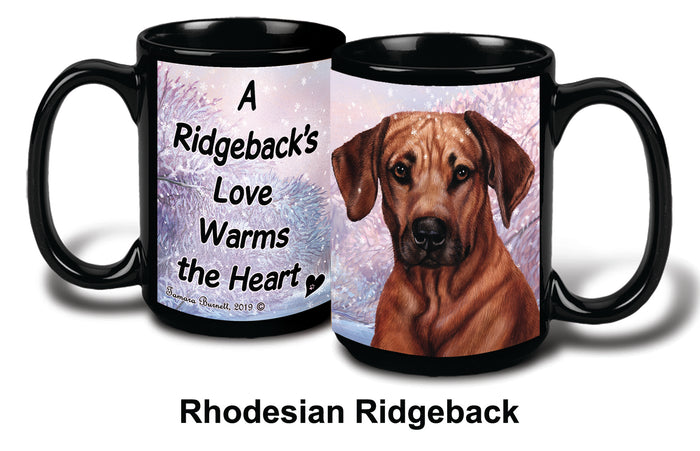 Rhodesian Ridgeback Winter Mug 15 oz