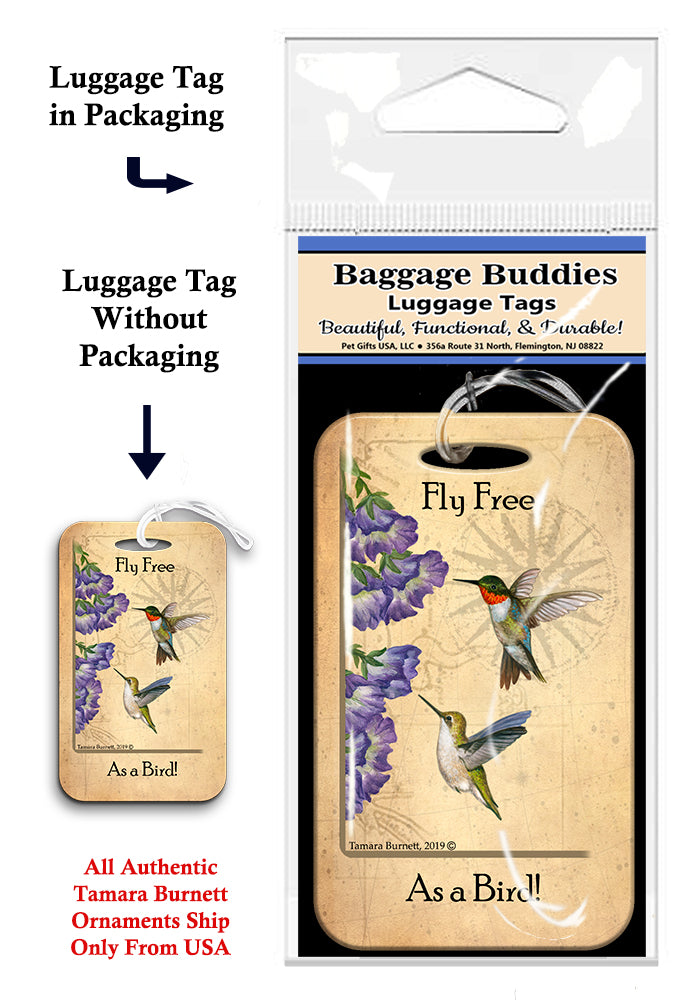 Ruby Throated Hummingbird Baggage Buddies