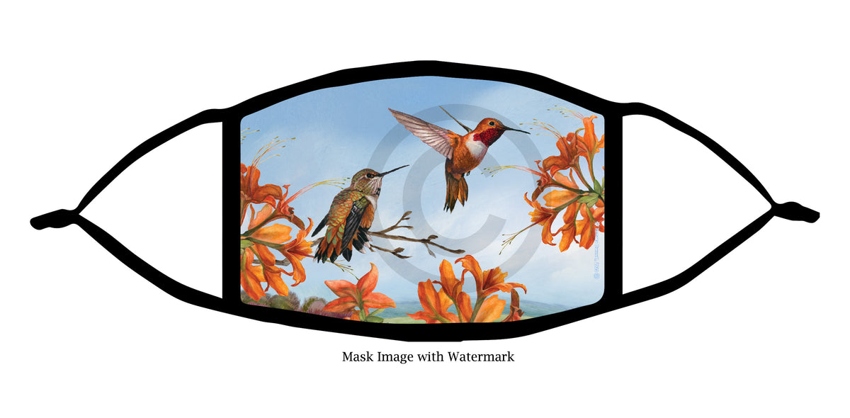 Rufous Hummingbird Face Mask