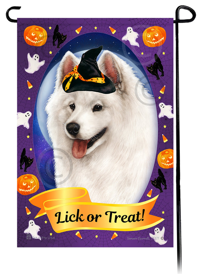 Samoyed Halloween Howls Garden Flags