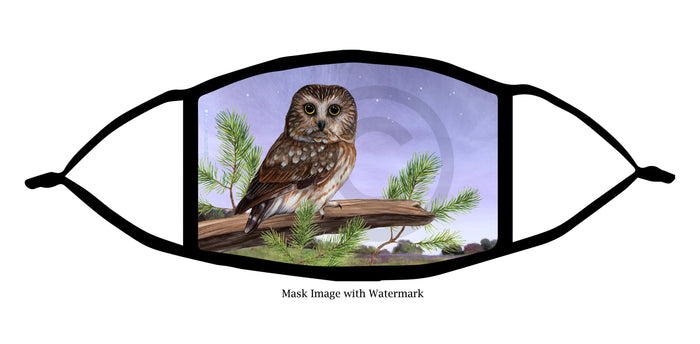 Saw Whet Owl Face Mask