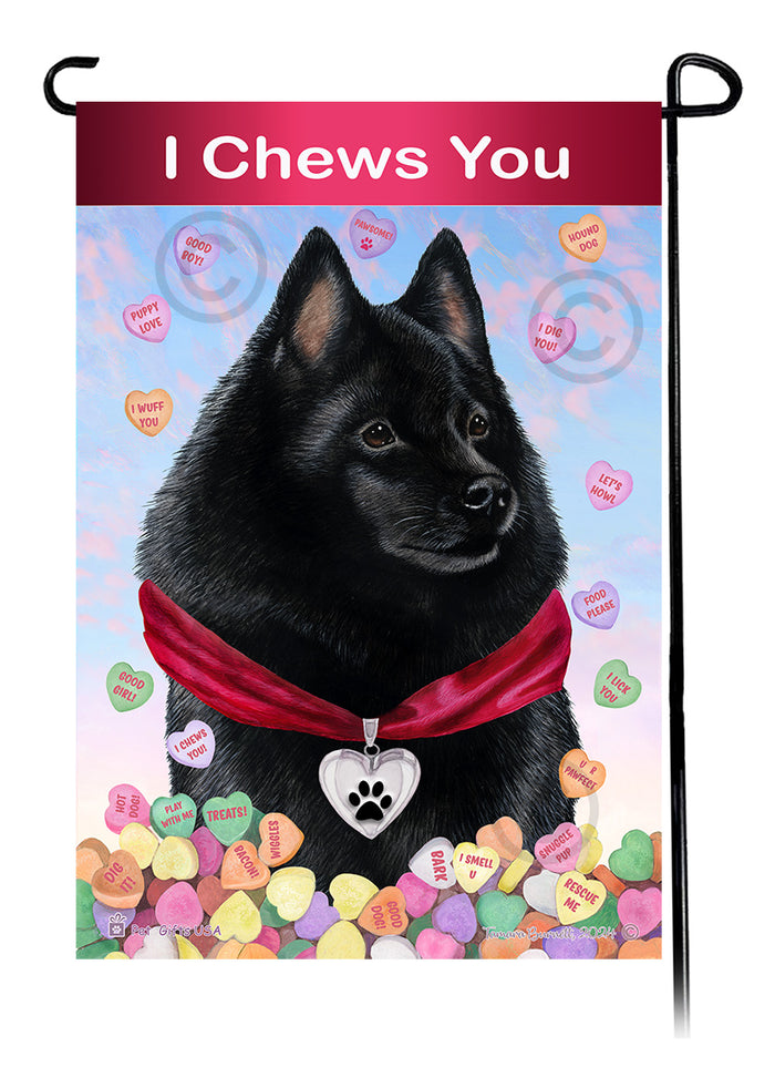 Schipperke Valentine Sweetheart Garden Flags