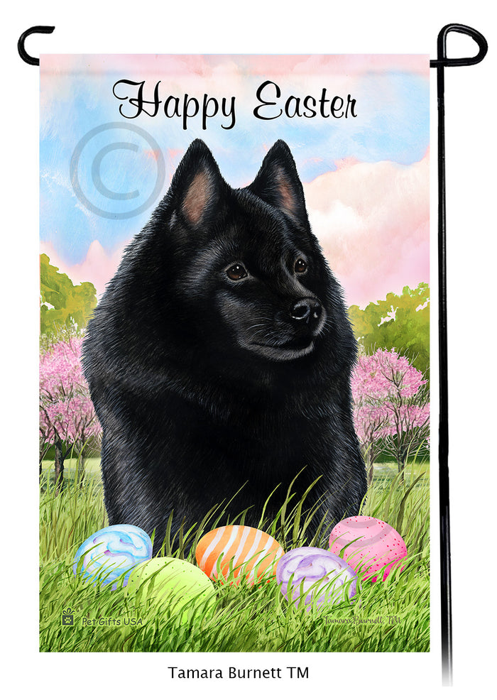 Schipperke Happy Easter Garden Flags