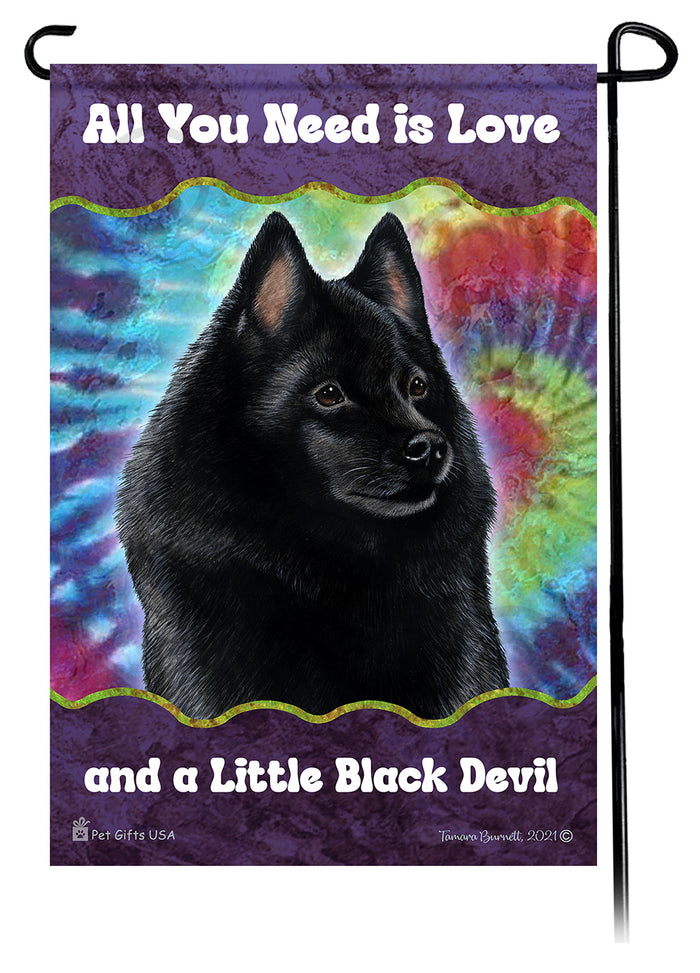 Schipperke All You Need Is Love Garden Flags
