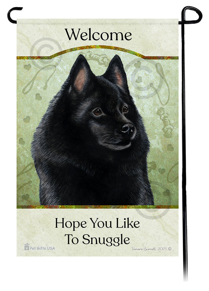 Schipperke Hope You Like To Snuggle Garden Flags