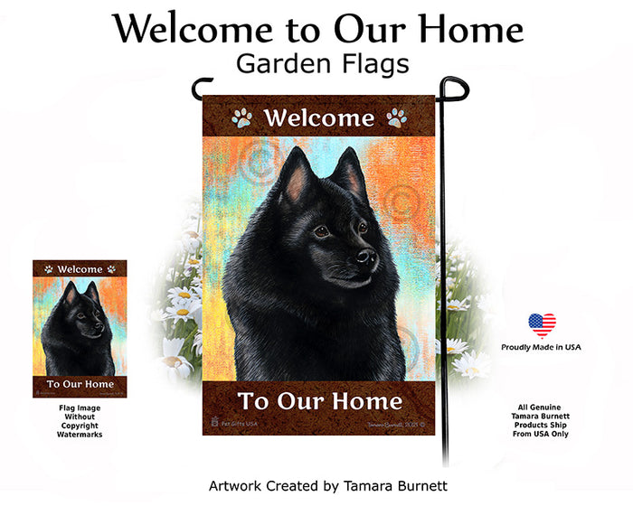 Schipperke Welcome To Our Home Garden Flags
