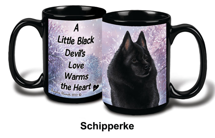 Schipperke Winter Mug 15 oz