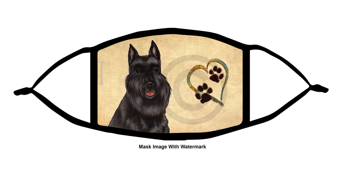 Schnauzer (Cropped, Black) Face Mask