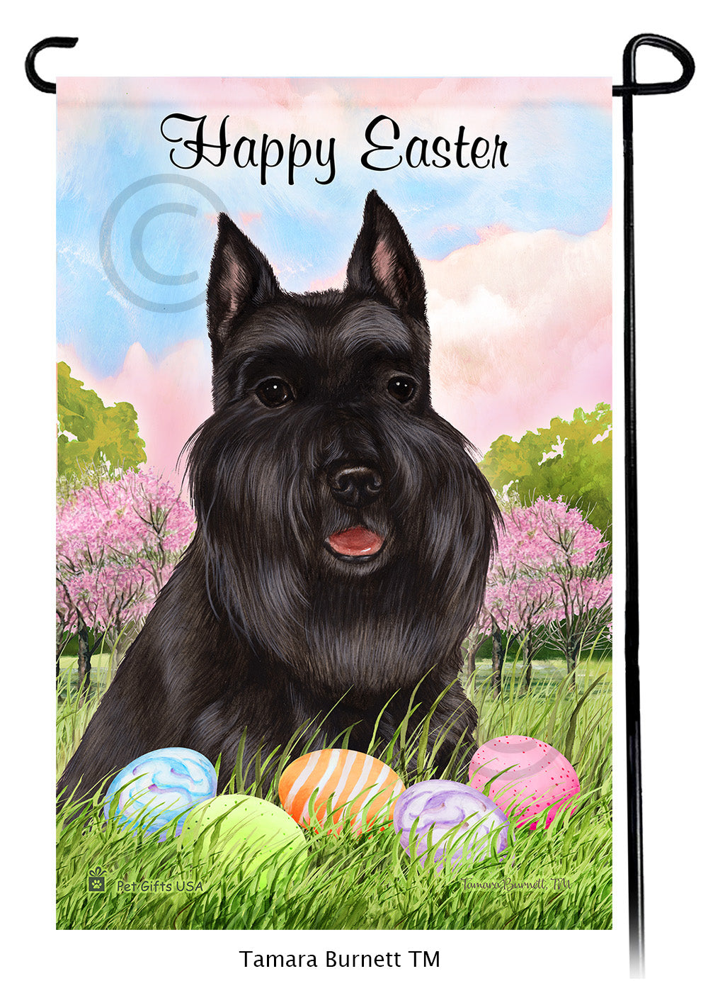 Schnauzer Happy Easter - Garden Flag