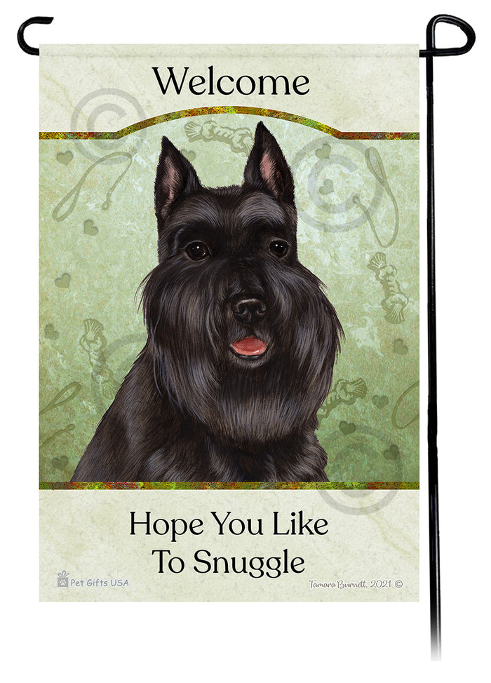 Schnauzer Hope You Like To Snuggle Garden Flags