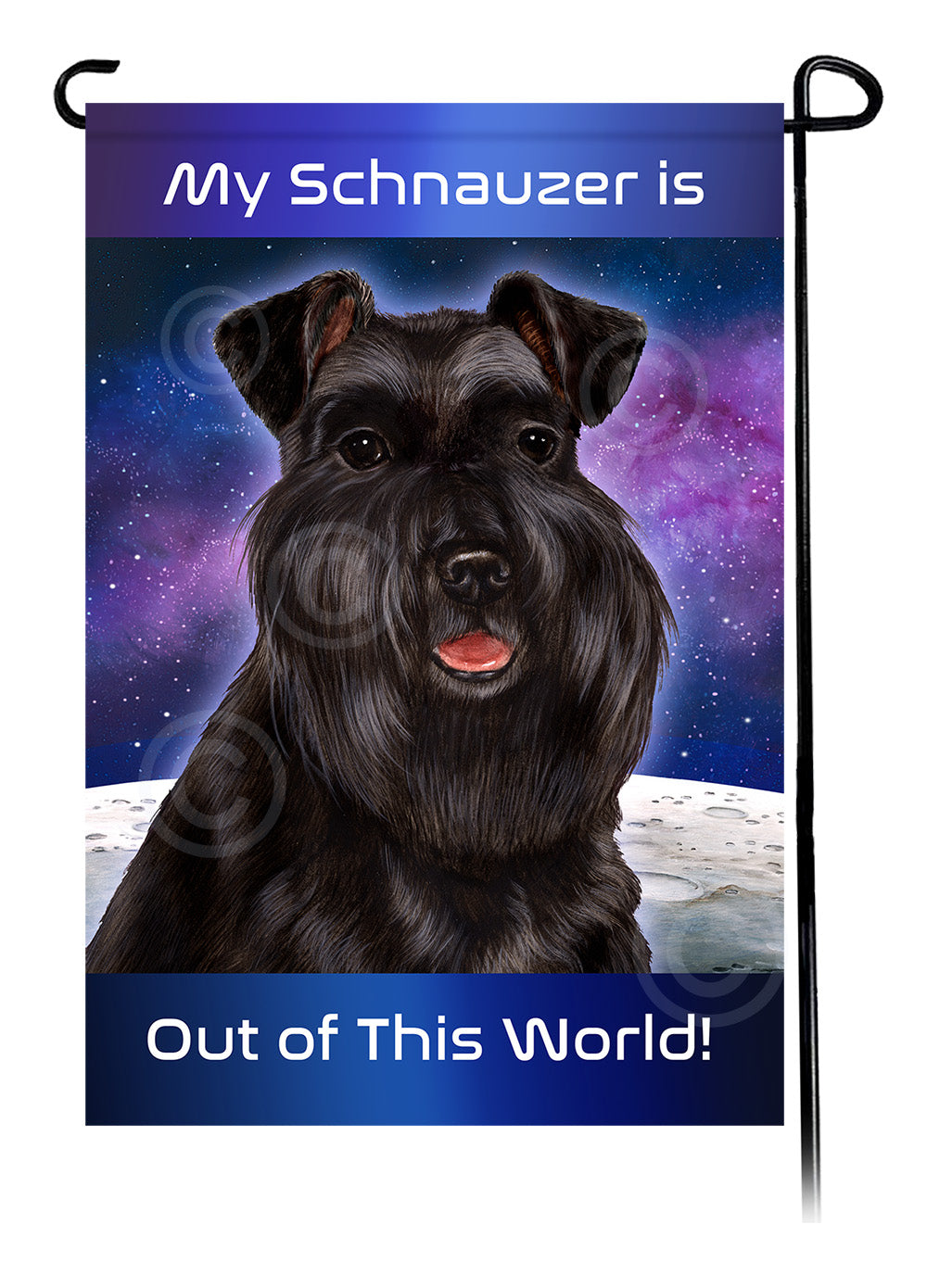 Schnauzer Out Of This World - Garden Flag