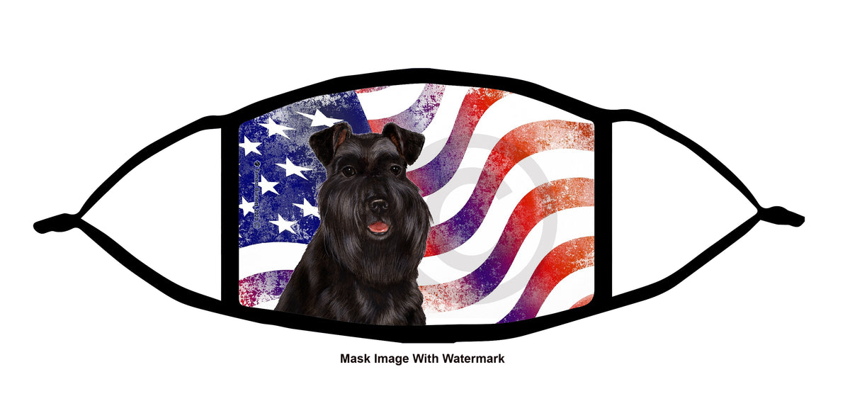 Schnauzer (Black, Uncropped) Face Mask