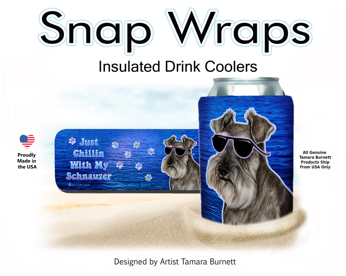 Schnauzer Grey Uncropped Snap Wrap Cozy