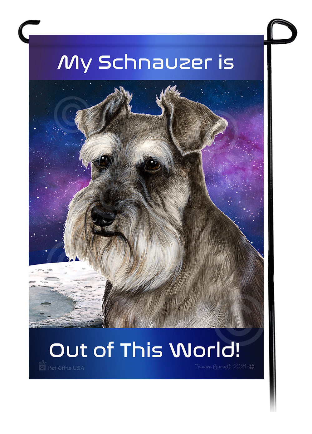 Schnauzer Out Of This World - Garden Flag