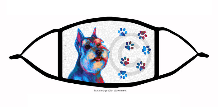 Schnauzer (Salt and Pepper (Drop Ears)) Face Mask