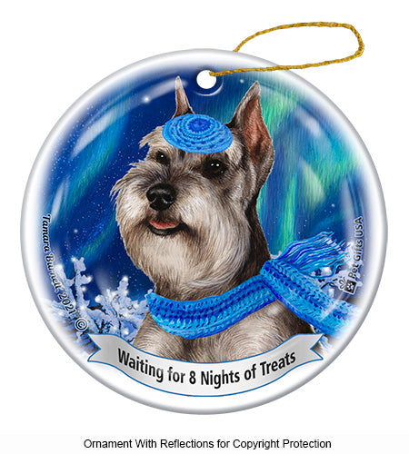 Schnauzer Cropped Grey Ornament