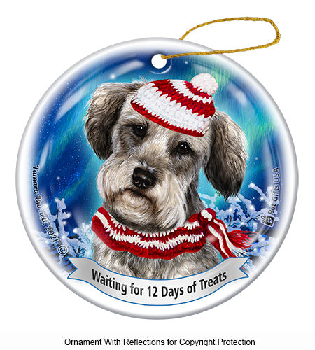 Schnoodle Grey 12 Days of Treats Ornament
