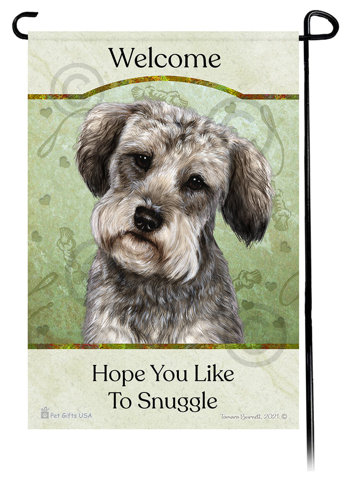 Schnoodle Hope You Like To Snuggle Garden Flags