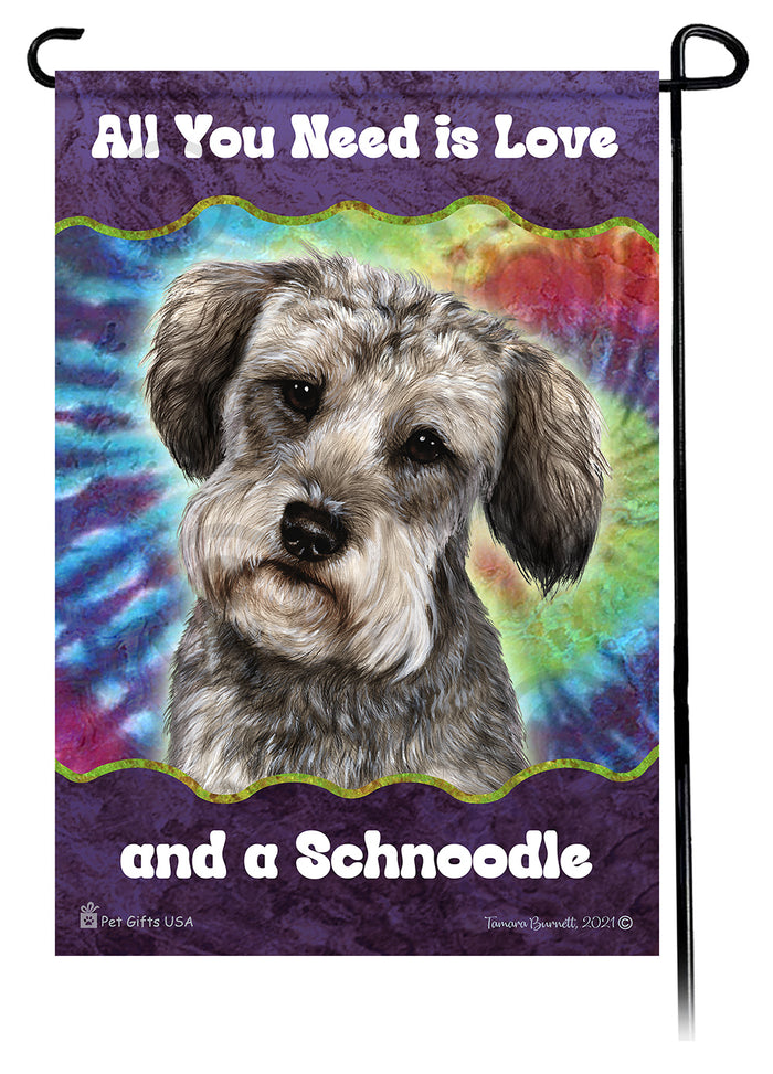 Schnoodle All You Need Is Love Garden Flags