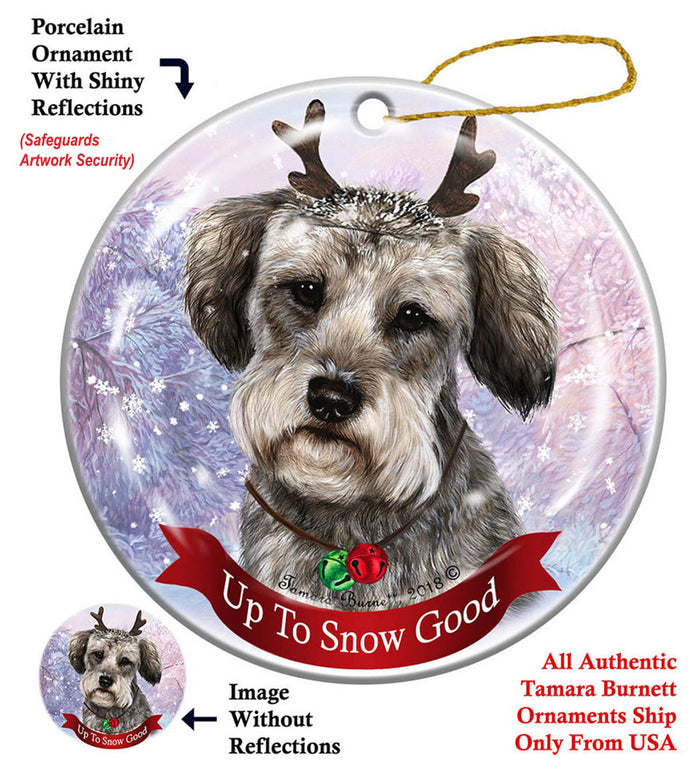 Schnoodle Grey - Up To Snow Good Ornament