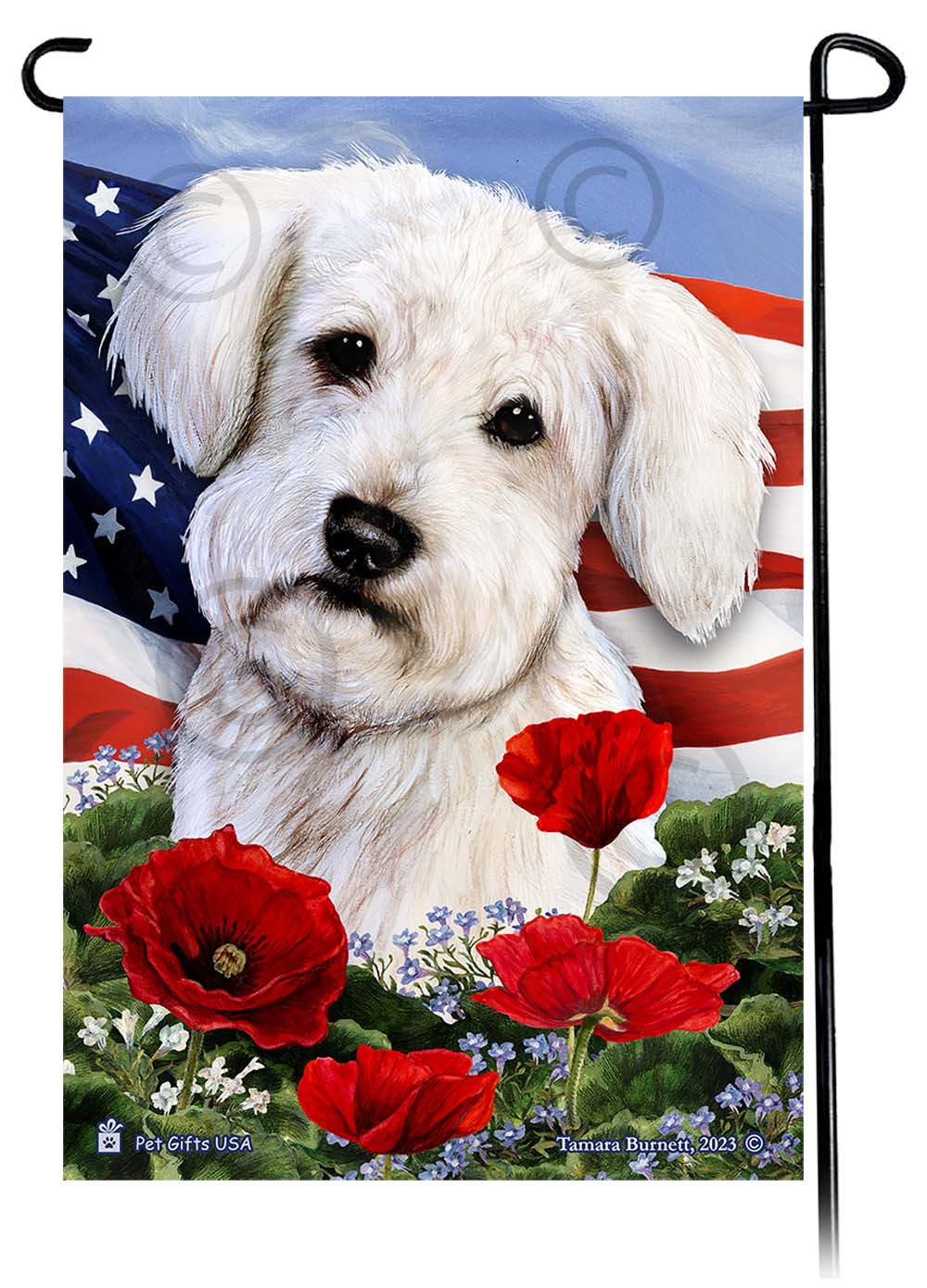 Schnoodle Patriotic Flowers - Garden Flag