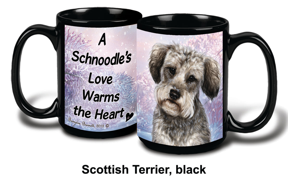 Schnoodle-Grey Winter Mug 15 oz