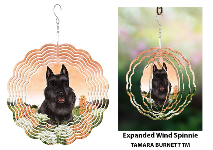 Schnauzer Black Cropped Wind Spinner