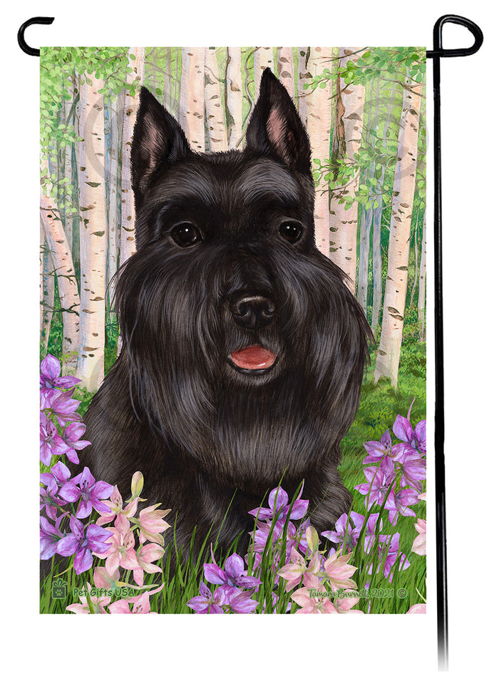 Schnauzer Spring Flowers Garden Flags