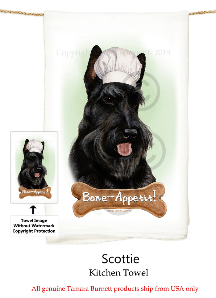 Scottish Terrier Flour Sack Towel