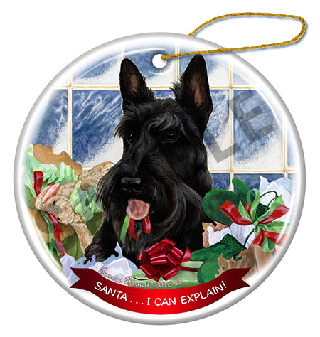 Scottish Terrier Black - Santa I Can Explain Ornament