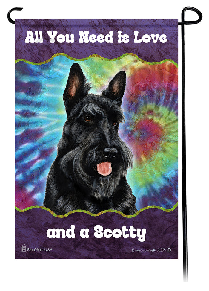 Scottish Terrier All You Need Is Love Garden Flags