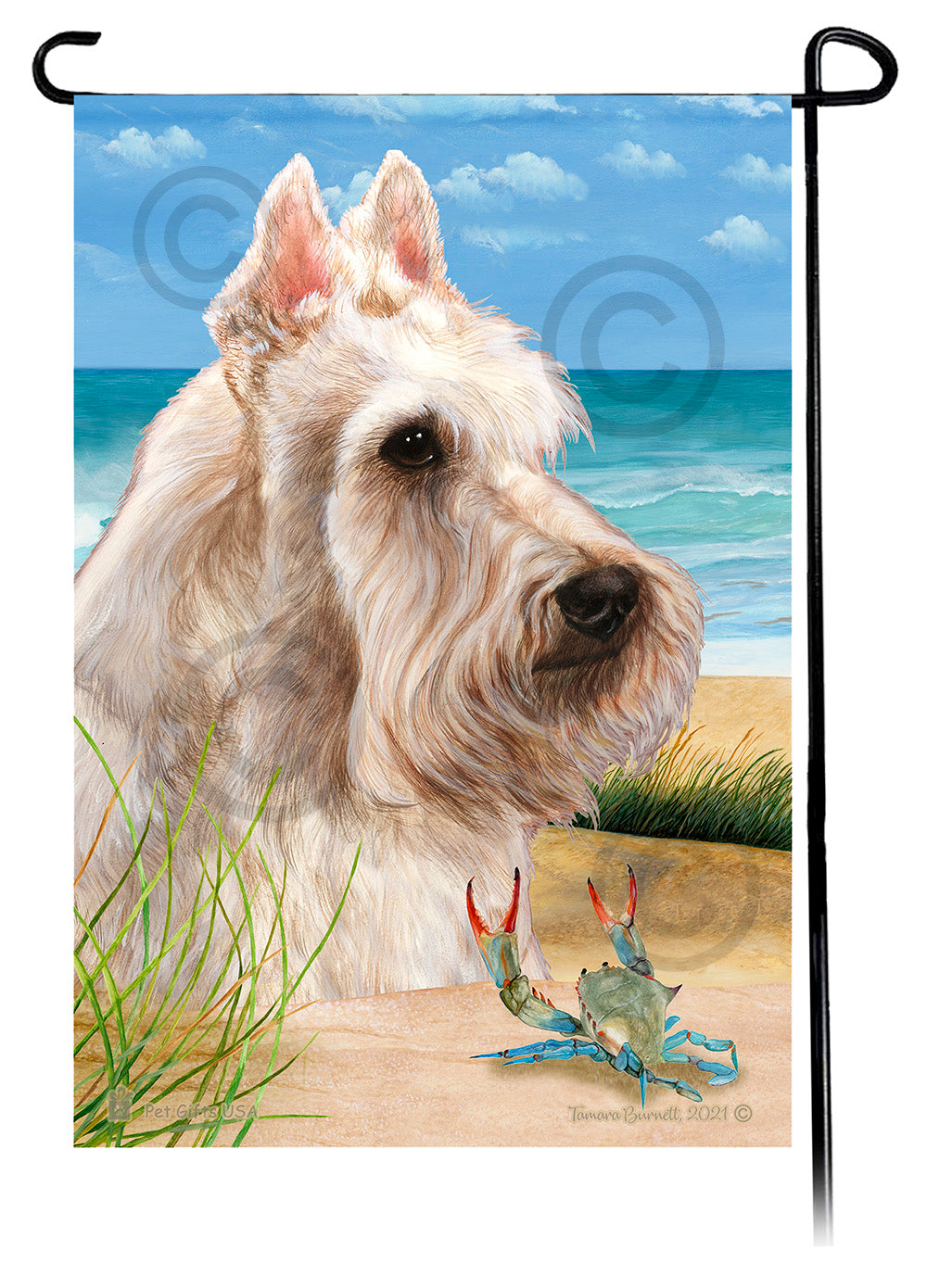 Scottish Terrier Summer Flowers Garden Flag