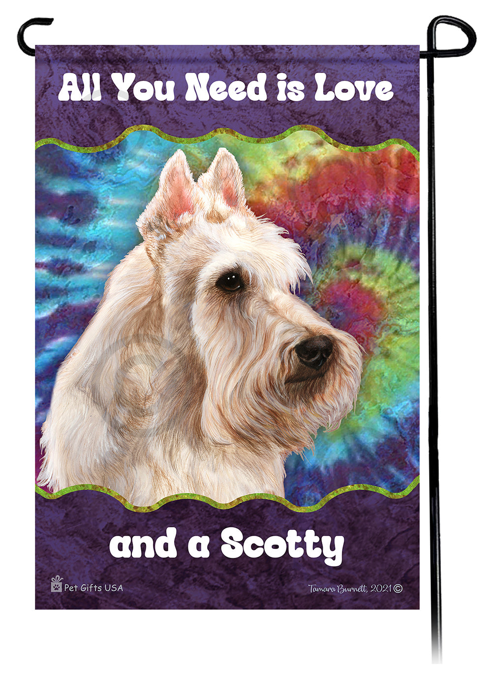 Scottish Terrier All You Need Is Love Garden Flag