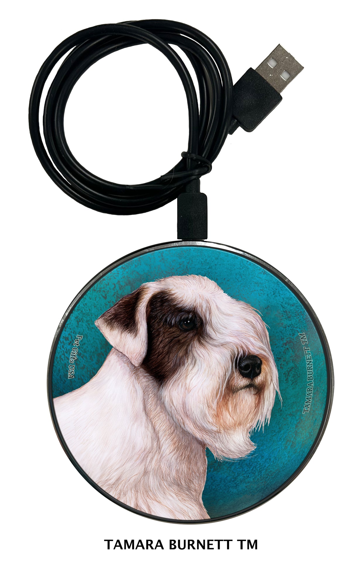 Sealyham Terrier Black and White Zoomies Wireless Charger