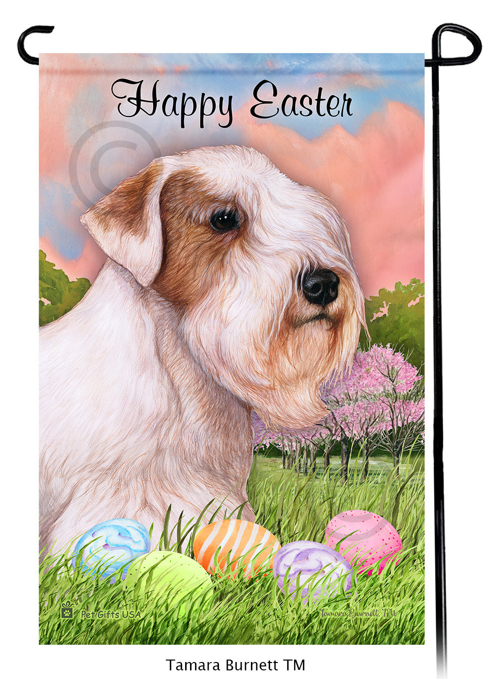 Sealyham Terrier Happy Easter - Garden Flag