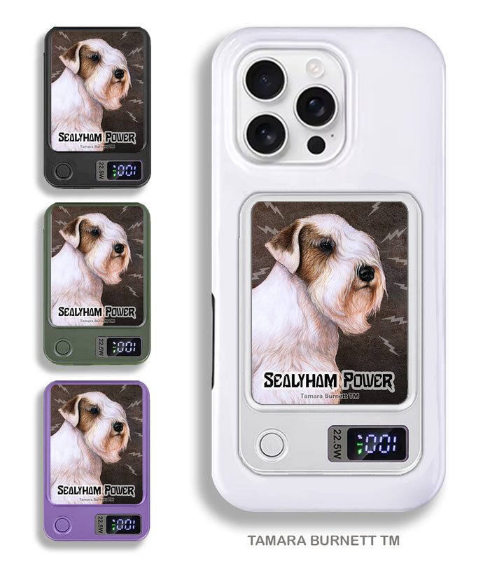 Sealyham Terrier White Phone Bank Wireless Charger