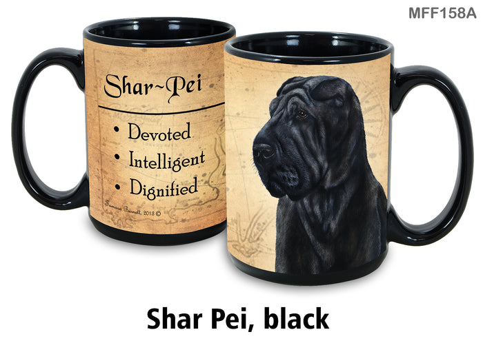 Shar Pei (Black) - My Faithful Friends Mug 15 oz