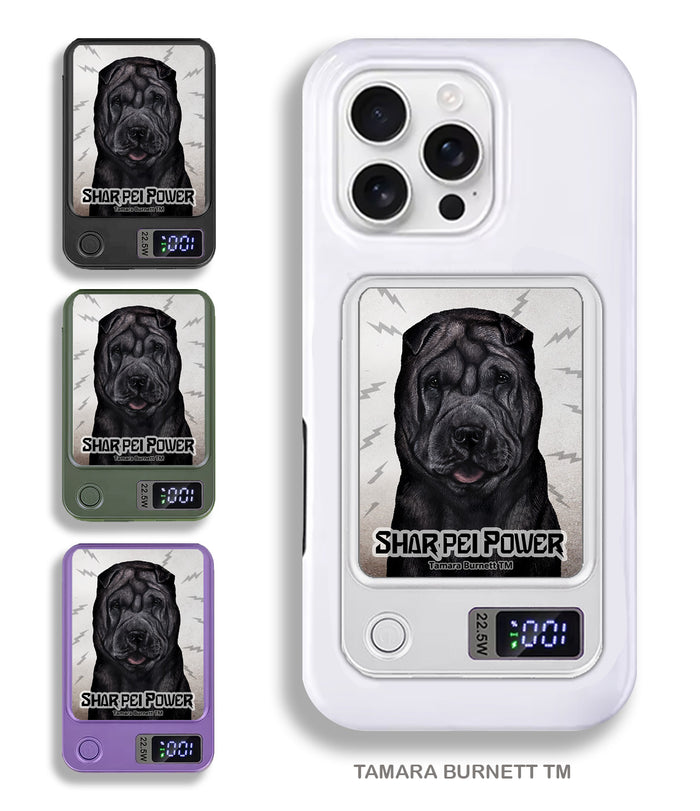 Shar Pei Black Phone Bank Wireless Charger