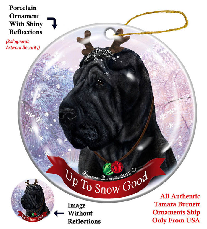 Shar Pei - Up To Snow Good Ornament