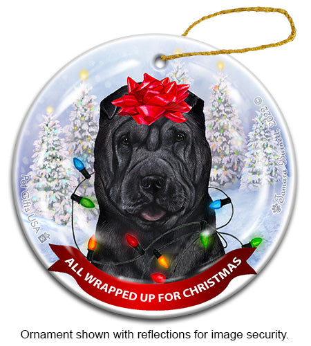 Shar Pei All Wrapped Up Ornament