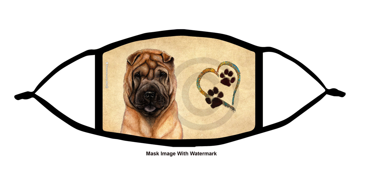 Shar pei (Fawn) Face Mask