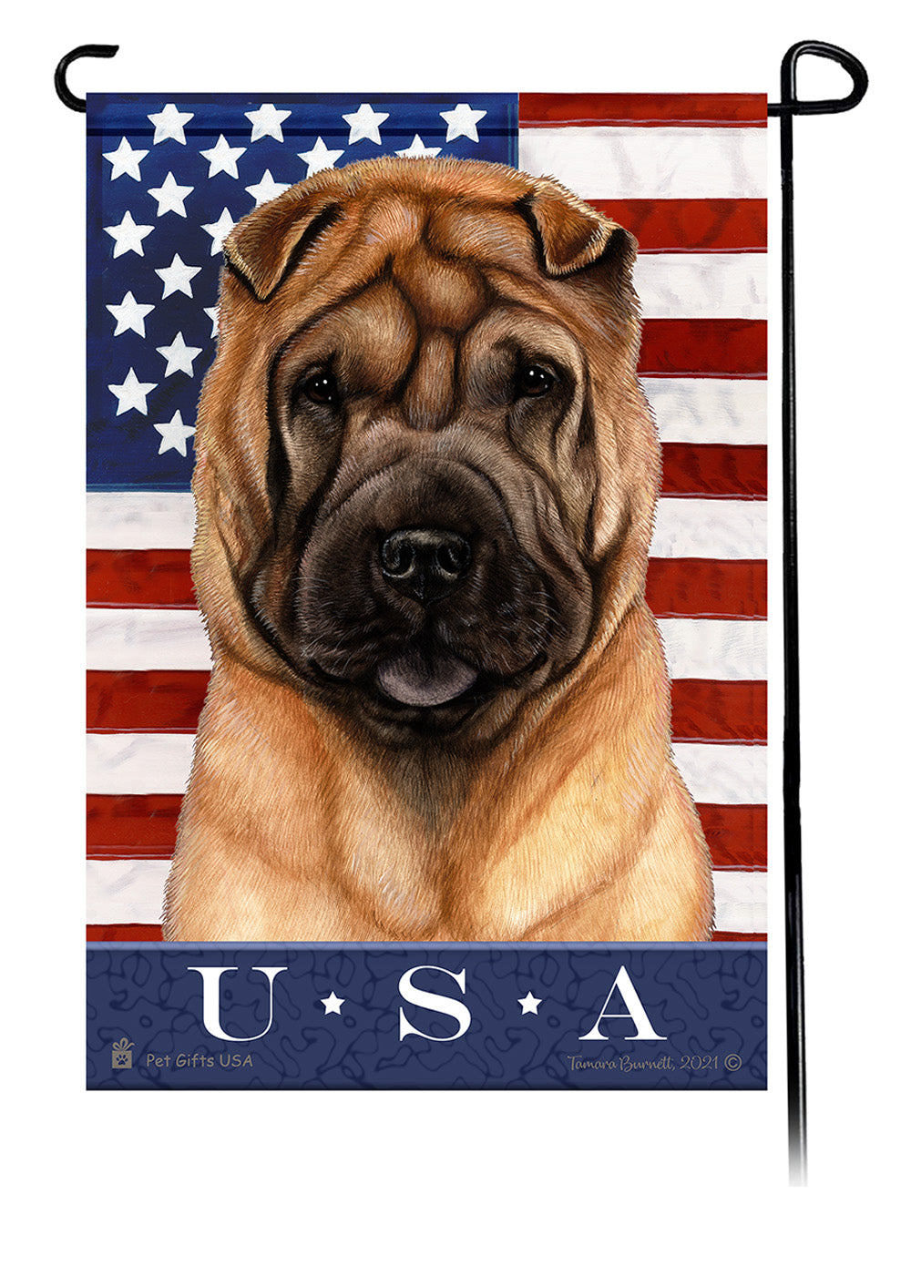 Shar Pei True Blue - Garden Flag